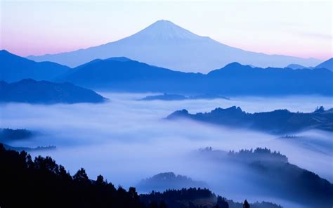 The Dawn Of Japans Mount Fuji Beauty Wallpaper Nature And Landscape