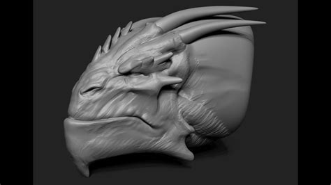 Zbrush Speed Sculpt Dragon Head Youtube