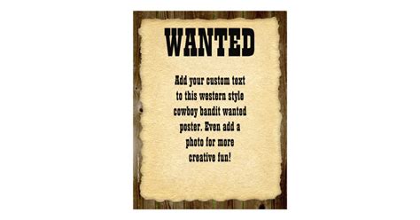Wanted Poster Vintage Picture Frame Letterhead Zazzle