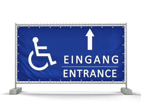 Eingang Für Behinderte Banner Bedrucken Lassen And Online Günstig Kaufen