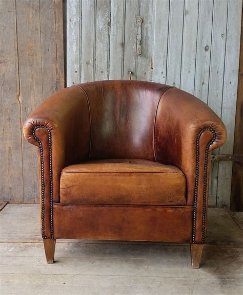 Find great deals on ebay for vintage leather chair. Vintage leather tub chair-brocante-furnishings-dutchtub1 ...
