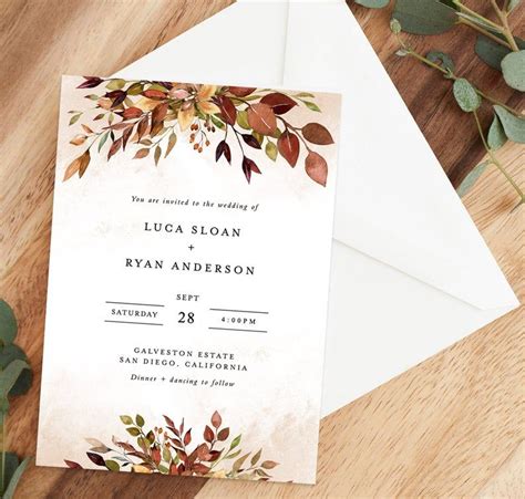 Rustic Wedding Invitation Templates Jenniemarieweddings