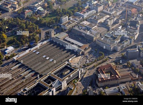 Luftaufnahme Hauptbahnhof In Stuttgart Bei Stuttgart 21 Bau Projekt