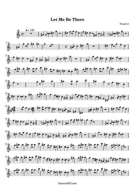 Let Me Be There Sheet Music Let Me Be There Score