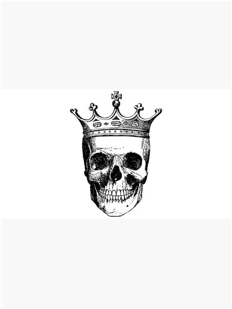 Skull King Skull With Crown Skull Wearing A Crown Vintage Skulls