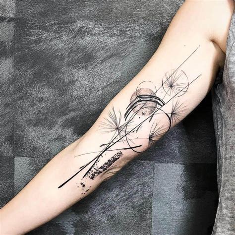 Arm Fine Line Dandelion Tattoo Next Luxury