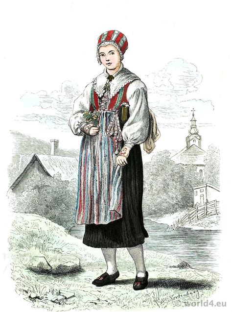 girl from leksand in dalarna sweden 1880 costumes around the world european costumes folk