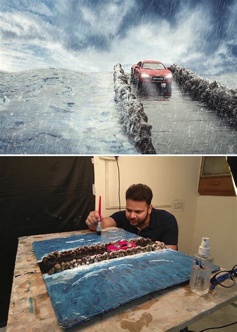 Photographer Creates Epic Outdoor Scenes Using Miniature Models And