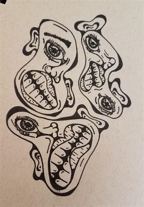 Some Trippy Faces I Drew Rdoodles