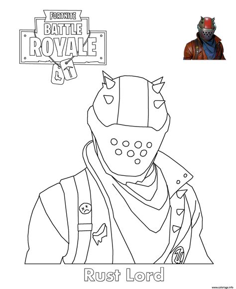 Coloriage Rust Lord Fortnite Battle Royale