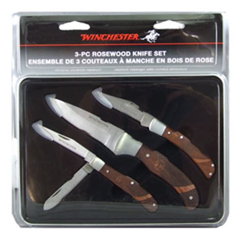 Price winchester 3 piece in box 4660213a in tin gift set : Winchester 31-002716 3-Piece Rosewood Knife Set In Gift Tin