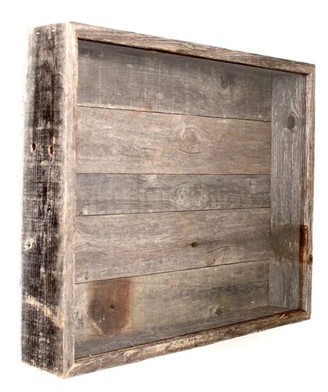 16x20 Premium Rustic Reclaimed Barn Wood Shadow Box Frame Free
