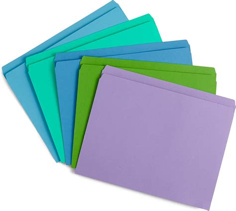 Buy Blue Summit Supplies 100 Straight Cut File Folders Ocean Tones