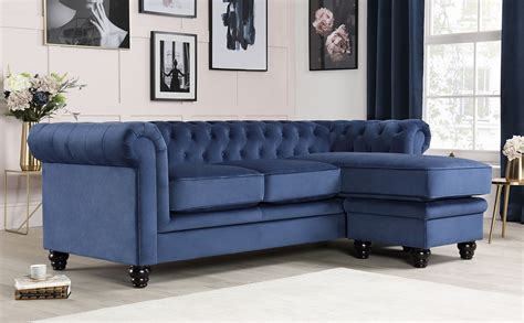 Blue Chesterfield Corner Sofa