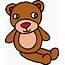 Cute Brown Teddy Bear Toy  Free Clip Art