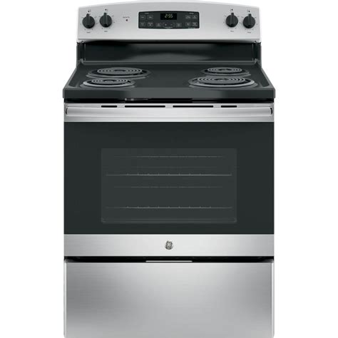 Ge 30 In 50 Cu Ft Free Standing Electric Range With Self Clean Oven