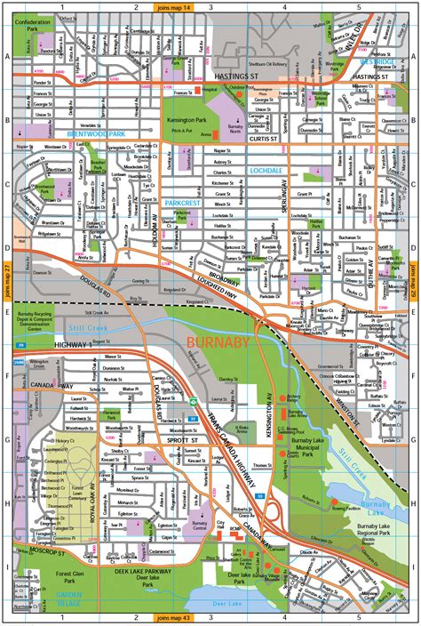 Vancouver Burnaby Map