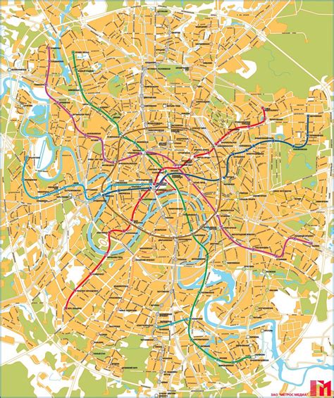 Карта Москвы 2000-х годов (2002г.)
