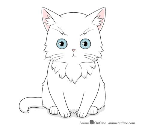 Find Out How To Draw An Anime Cat Step By Step Artshow24