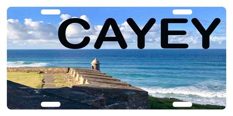 El Morro Puerto Rico License Plate Cayey Pr Boricua Sign Emblem