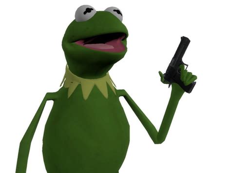 Kermit Meme With Gun