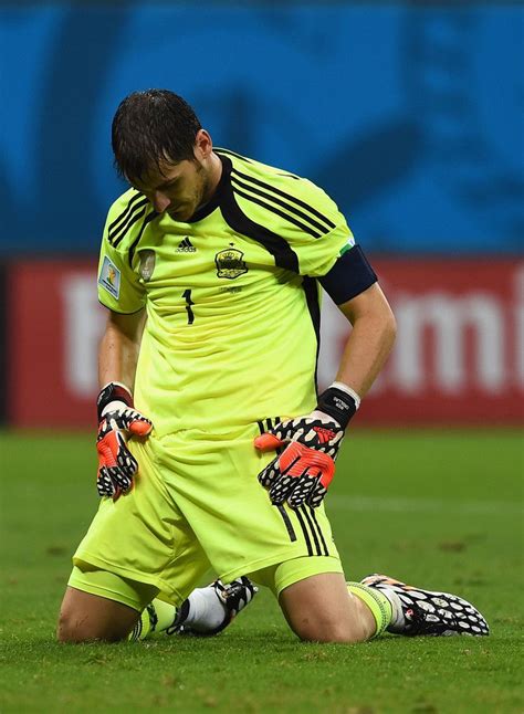 Iker Casillas Of Spain Looks Dejected After The Netherlands Second Goal