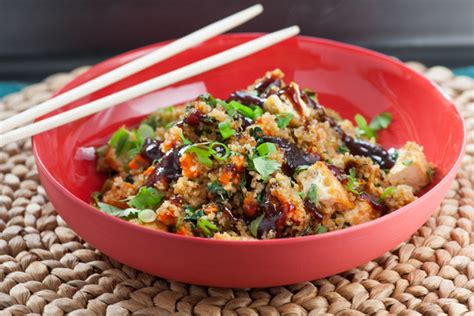 Recipe Quinoa Fried Rice With Baked Tofu And Choy Sum Blue Apron