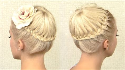 Crown Braid Tutorial Prom Updo Hairstyle For Medium Long