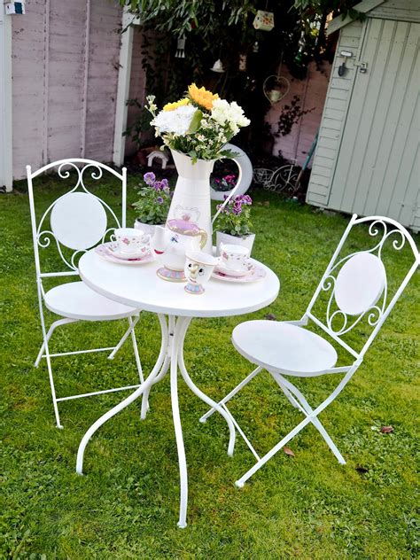 Offering everything from traditional white to shades of grey, soft pastel tones to bright. Painting rusty metal garden furniture - Dainty Dress Diaries