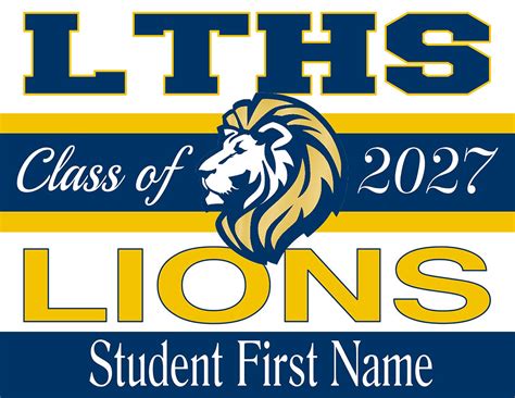 Personalized Class Of 2027 Yard Sign Lths Ptc