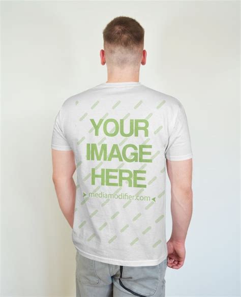 Showcase The Back Side Of Your T Shirt Design A Shirt Mockup Template