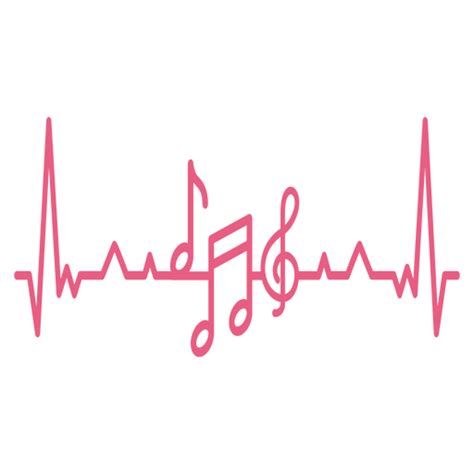 Similar with heart icon png. Heartbeat with music notes - Transparent PNG & SVG vector file