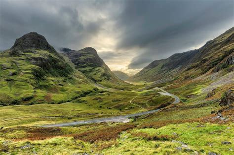 The Beautiful Valley Of Glencoe Looking At The Famous And Enormous