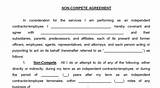 Independent Contractor Agreement With Non Compete Clause Pictures