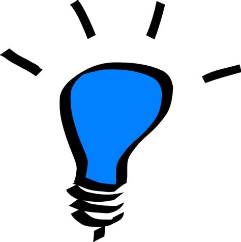 Bright Blue Light Bulb Clip Art At Vector Clip Art Online