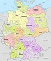 Alemanha distritos mapa - Mapa da Alemanha distrito (Europa Ocidental ...