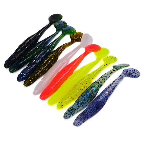 20pcs 2bags Soft Bait 10 Colors Soft Lures 11cm 6g Fishing Lures Swim