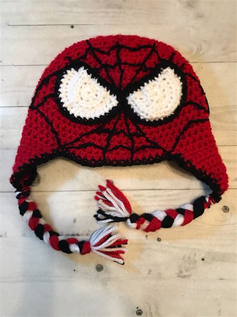 Crochet Baby Hat Spiderman Crochet Hat Spiderman Beanie Etsy