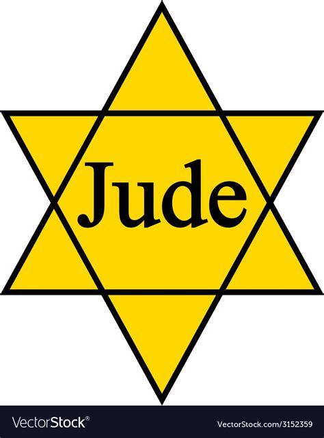 Yellow Star Jude Icon On White Background Vector Image