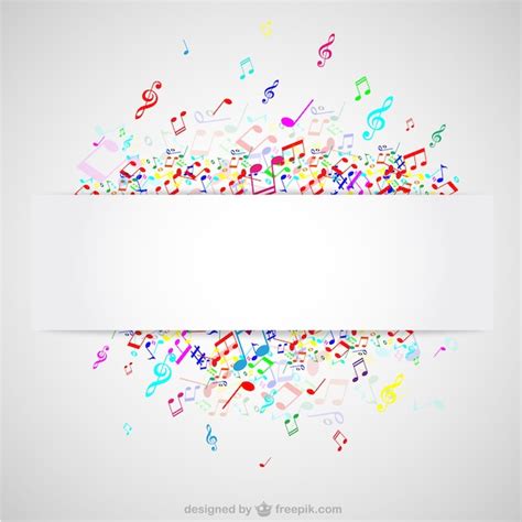 Premium Vector Colorful Music Notes Background