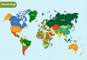 10 Best Printable Labeled World Map PDF for Free at Printablee
