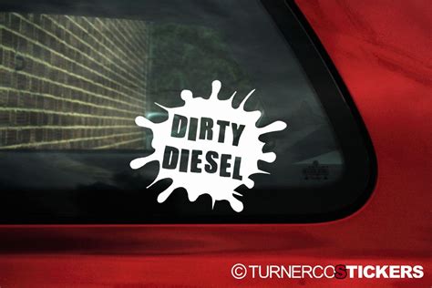 Dirty Diesel Funny Sticker Decal Ideal For Vw Bora Lupo Golf Mk4 Passat