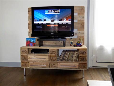 Wood Pallet Tv Stand With Storage 101 Pallets