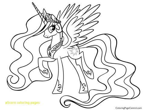 Alicorn Unicorn Coloring Page Coloring Pages
