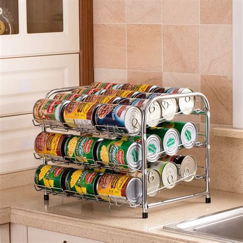 Flagship 3 Tier 36 Capacity Stacking Cans Rack Dispensers Storage