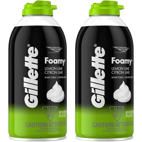 Gillette Foamy Shaving Cream Lemon Lime 11 Oz 2 Pk Buy Online In