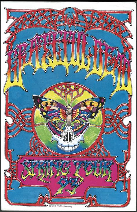 Lot Detail Grateful Dead Spring 93 Concert Tour Poster Artwork
