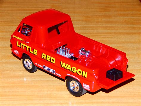 Little Red Wagon Plastic Model Truck Kit 125 Scale Hl115 12