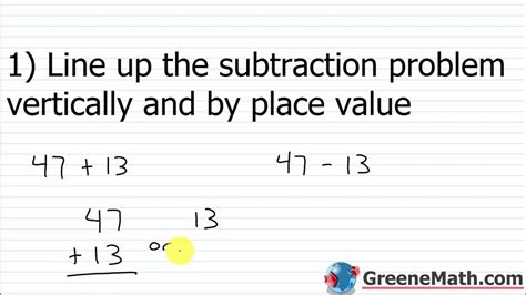 Pre Algebra Lesson 9 Vertical Subtraction Multi Digit Subtraction