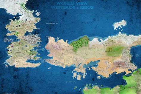 Game Of Thrones Sete Reinos Mapa Silk Canvas Parede Pôsteres Hd Modern